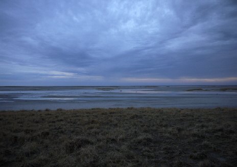 die Makgadikgadi Pans, Sonnenuntergang